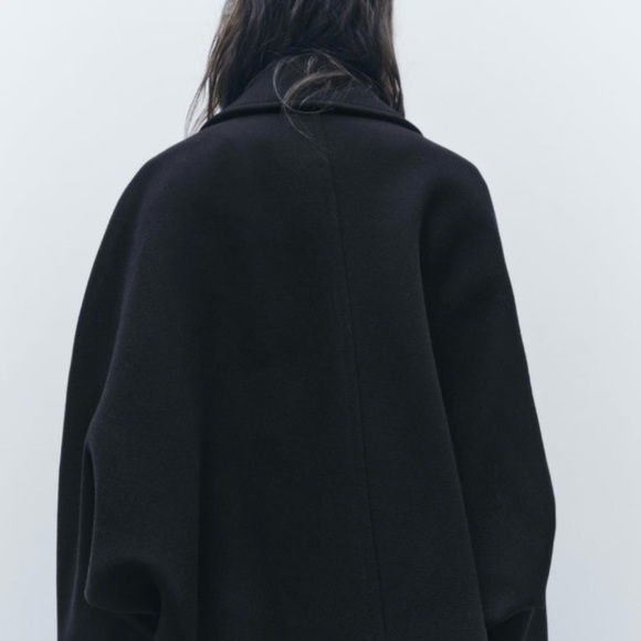 LAST ONE! MANTECO OVERSIZED CROPPED WOOL COAT - Picture 8 of 13